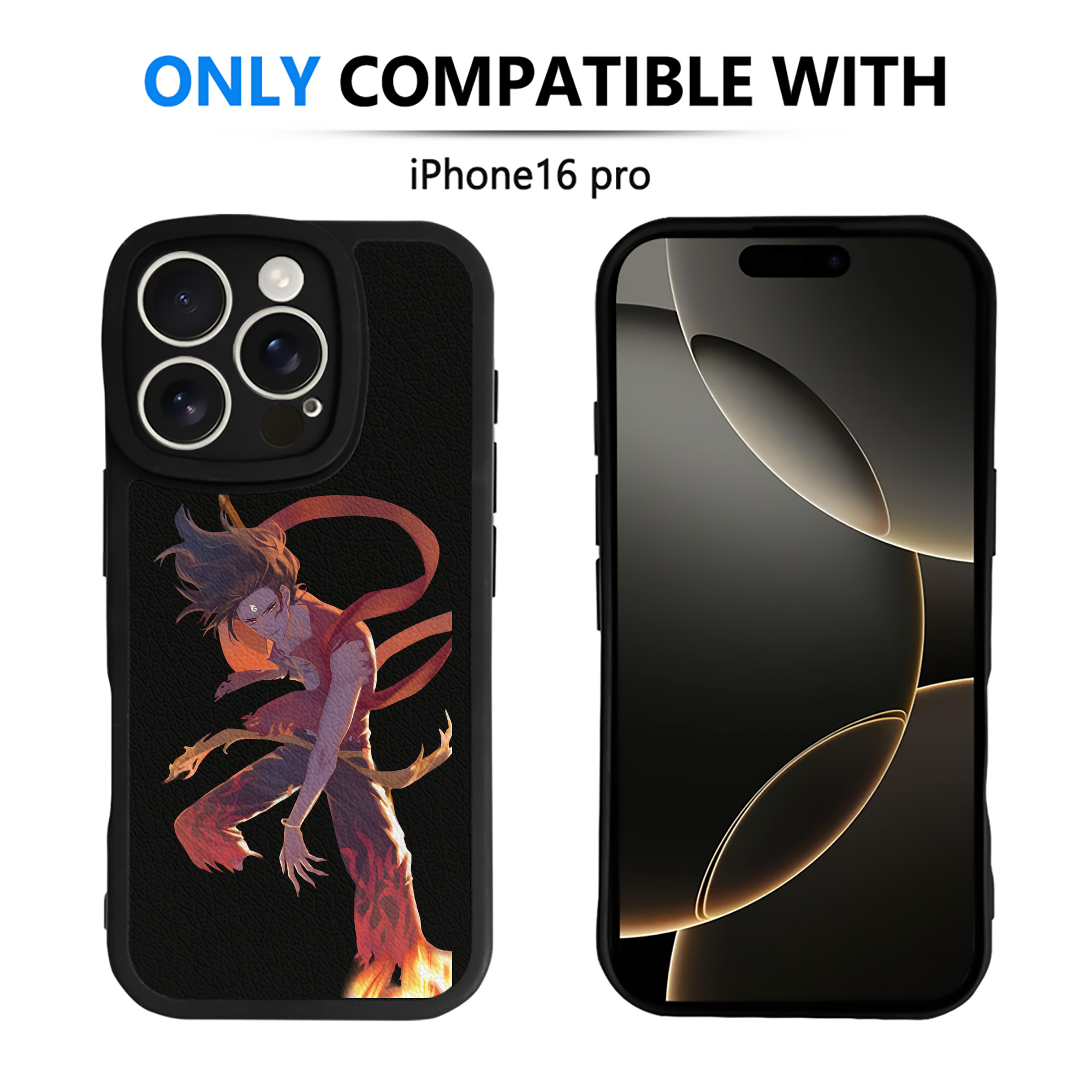 （画像用） Ne Zha 2 ナタ 魔童の大暴れ 【iPhone 16シリーズ対応】シリコンスマホケース（レザー調） 材質：シリコン